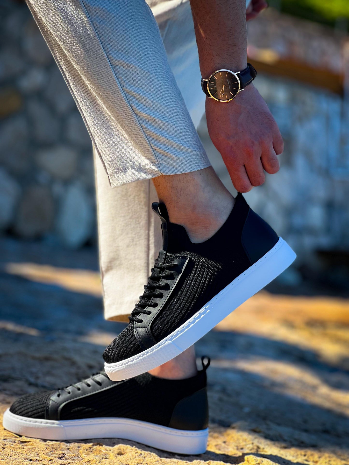 TRİKO ÖRME AYAKABI SİYAH