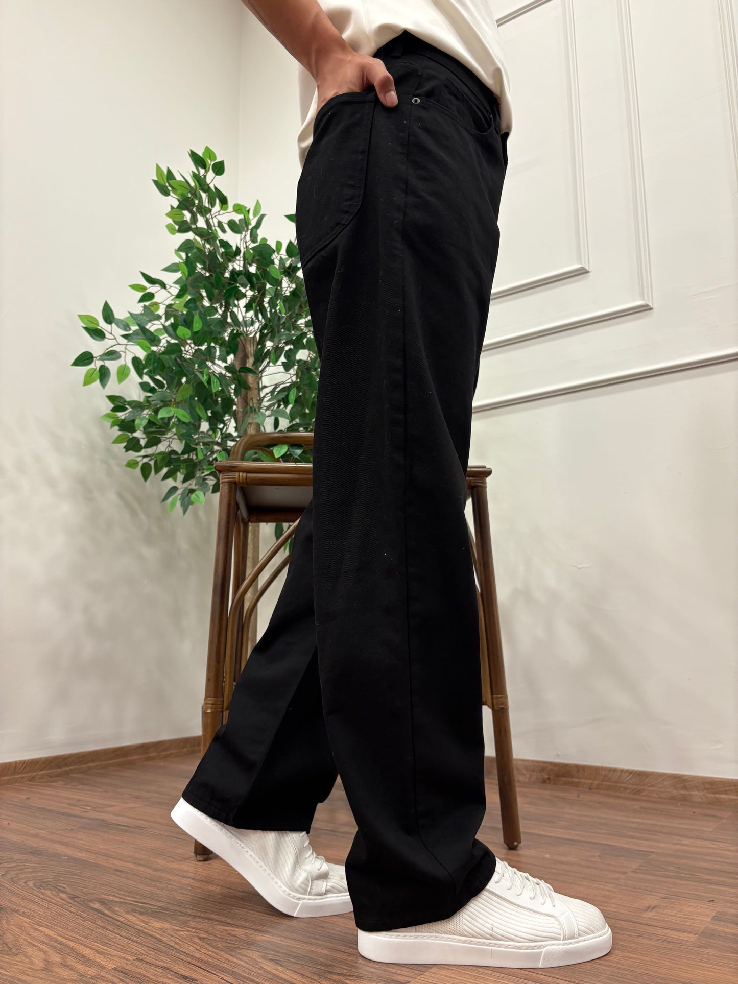 PREMİUM KALİTE SÜPER BAGGY KOT PANTOLON SİYAH