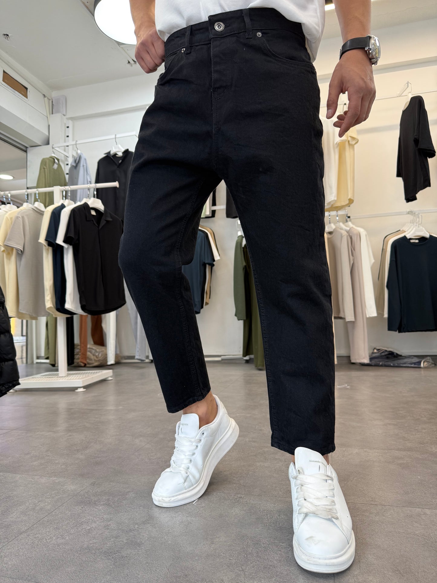 PREMİUM KALİTE BOYFREND KALIP KOT PANTOLON SİYAH