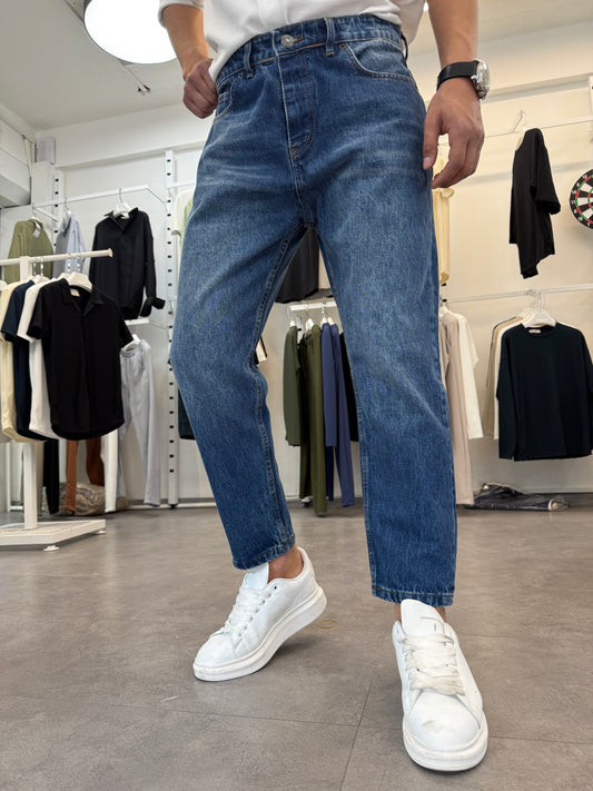 PREMİUM KALİTE BOYFREND KALIP KOT PANTOLON LACİVERT