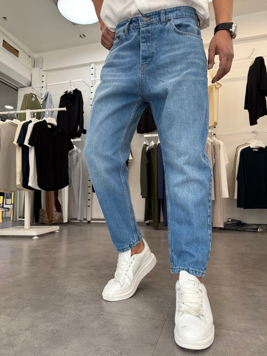 PREMİUM KALİTE BOYFREND KALIP KOT PANTOLON AÇIK MAVİ