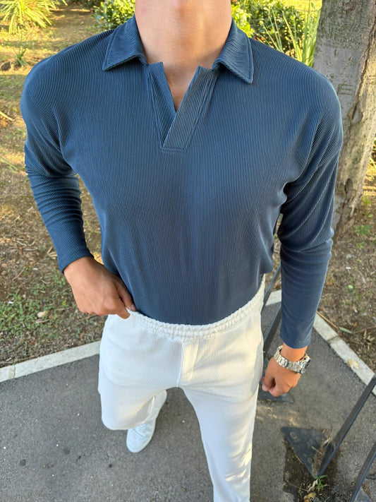 OTTOMAN POLO YAKA SWEATSHİRT PETROL YEŞİLİ