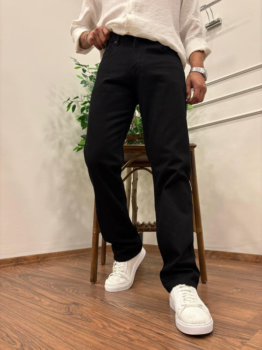 PREMİUM KALİTE BAGGY KALIP KOT PANTOLON SİYAH