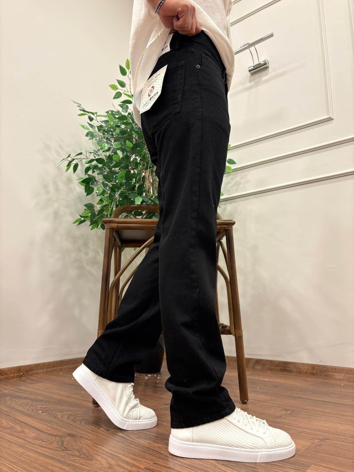 PREMİUM KALİTE BAGGY KALIP KOT PANTOLON SİYAH