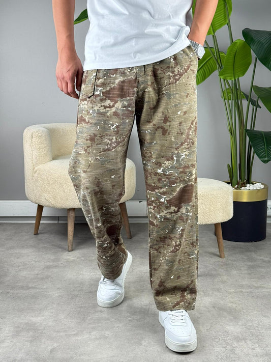 KAMUFLAJ KETEN BAGGY HAKİ YEŞİLİ