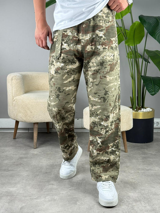 KAMUFLAJ KETEN BAGGY ÇAĞLA YEŞİLİ