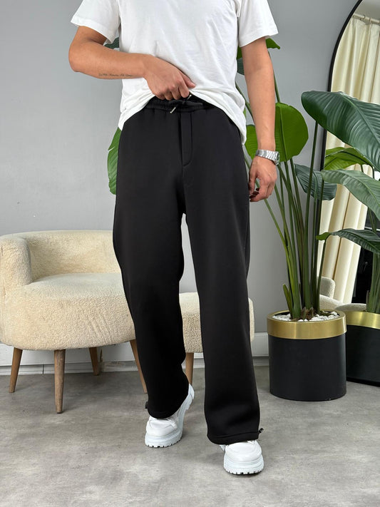 Üç İplik Süper Baggy Eşofman Siyah