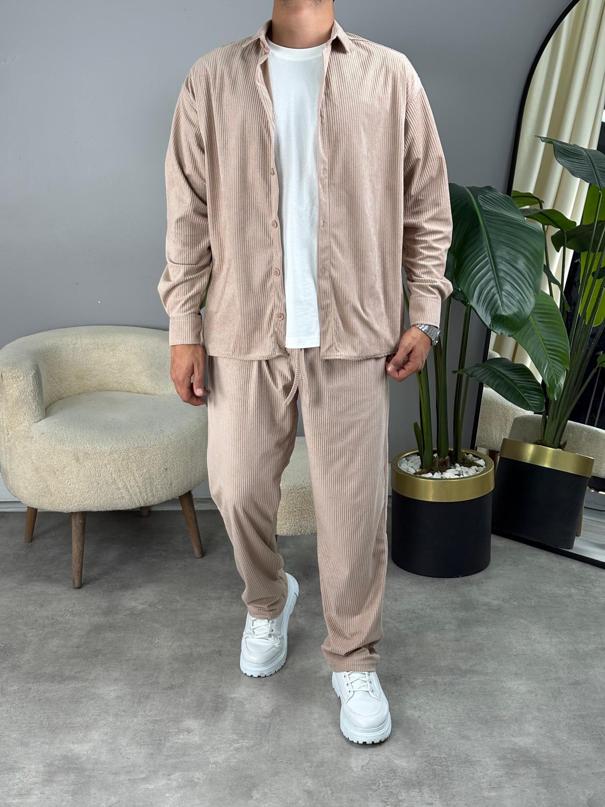Oversize Kışlık Kadife Takım Siyah