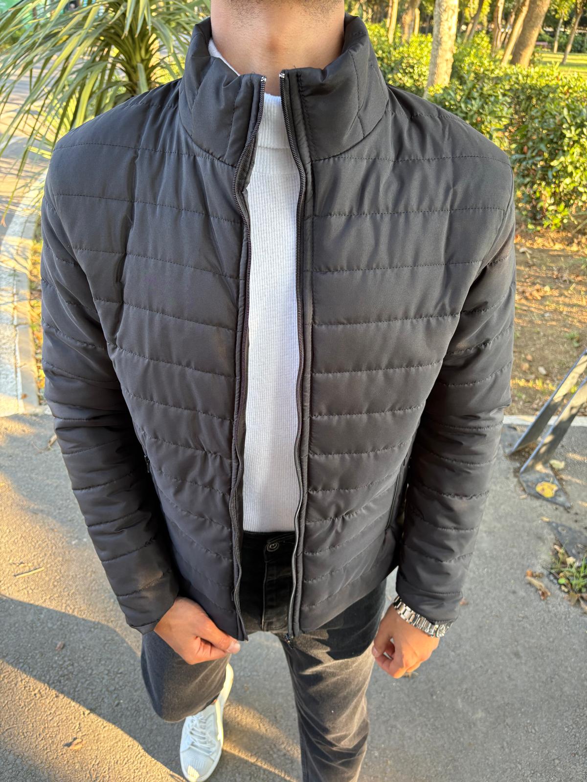 İÇİ ELYAFLI DOLUM MONT SİYAH