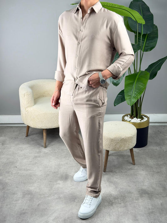 SF VİSKON YAZLIK TAKIM BEJ