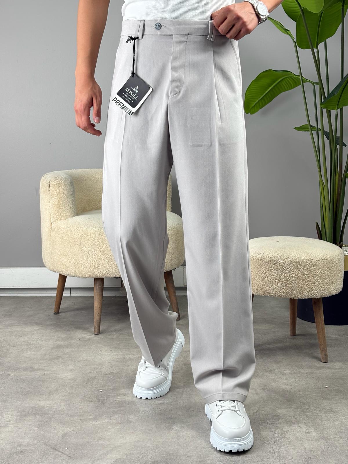 DİLLİ SÜPERBAGGY KUMAŞ PANTOLON GRİ