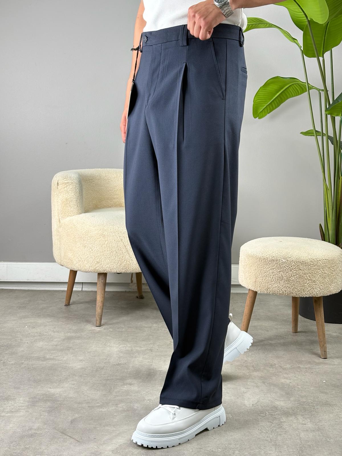 DİLLİ SÜPERBAGGY KUMAŞ PANTOLON LACİVERT