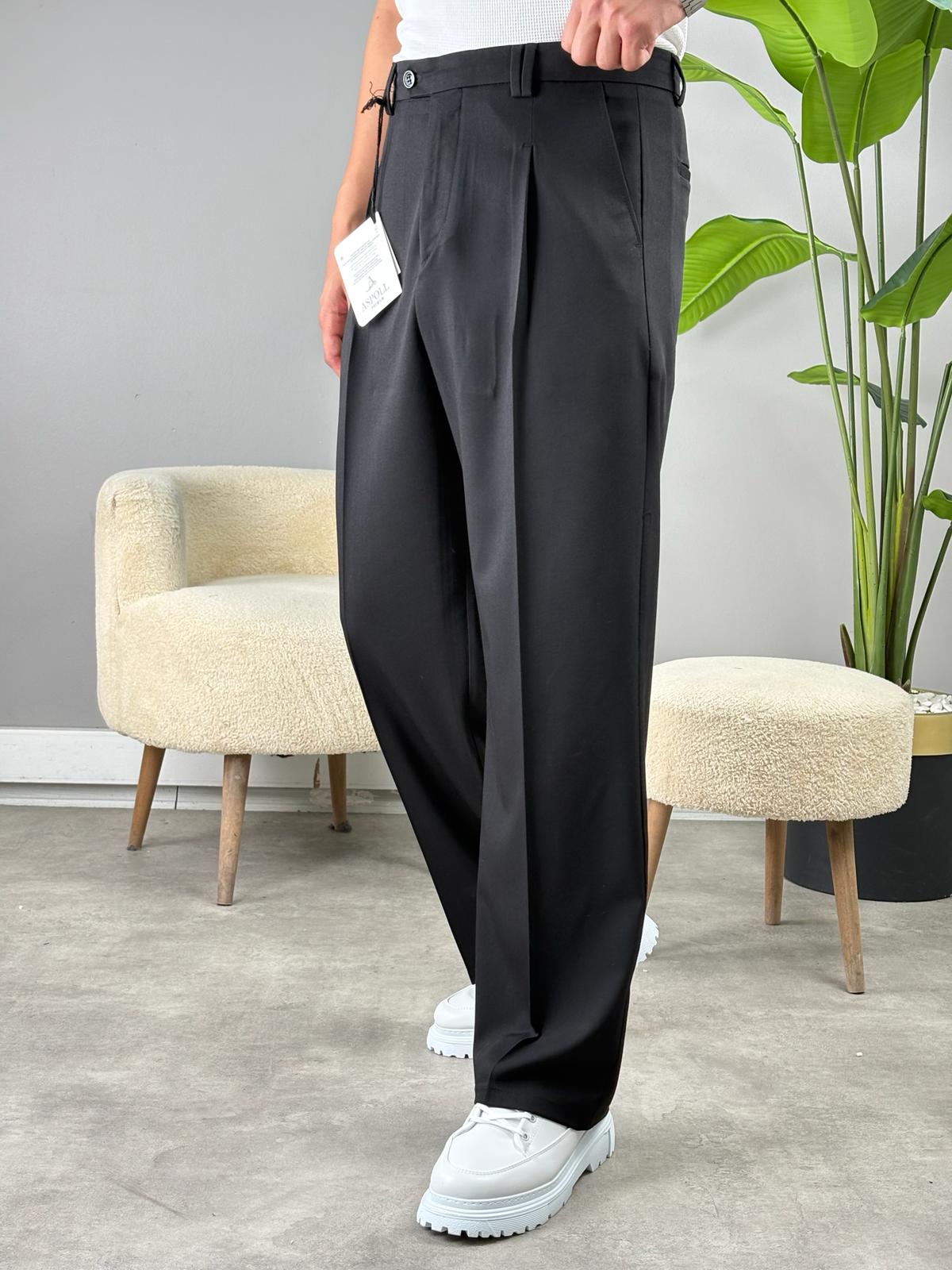 DİLLİ SÜPERBAGGY KUMAŞ PANTOLON SİYAH