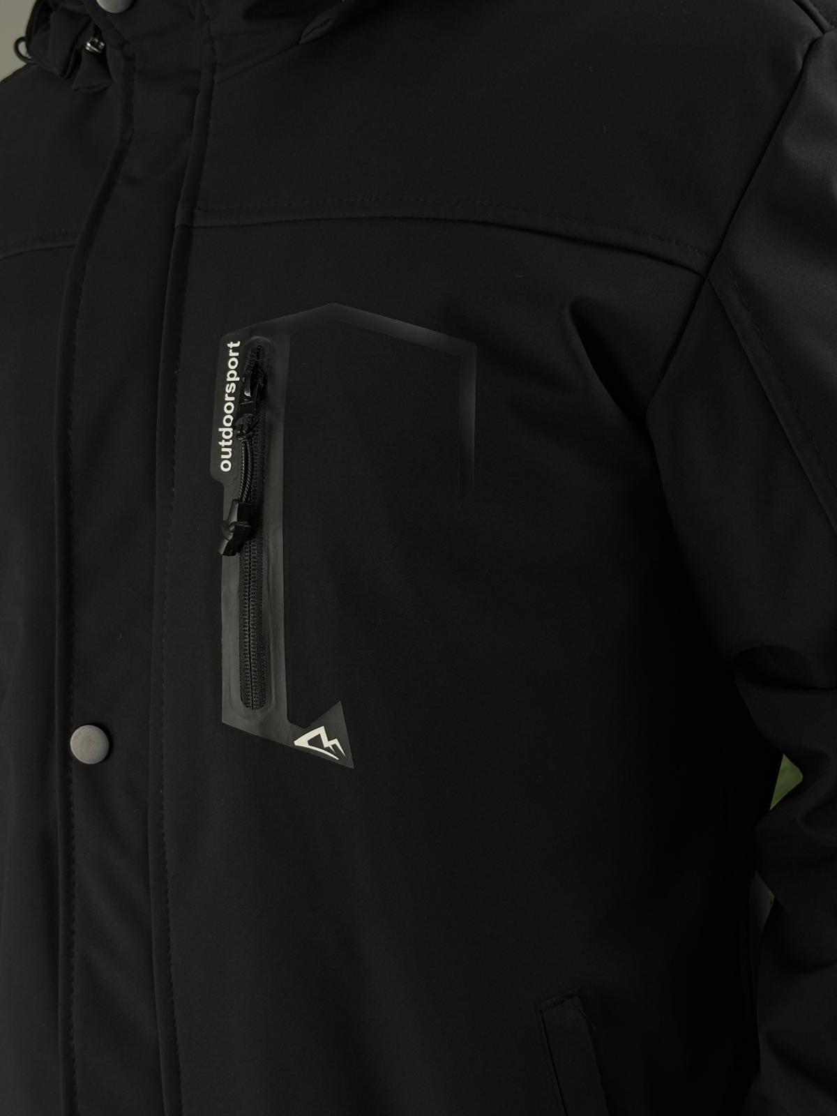 İçi Polar Softshell Mont Siyah