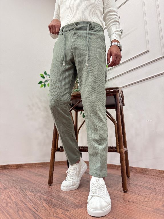 JOGGER KUMAŞ PANTOLON YEŞİL